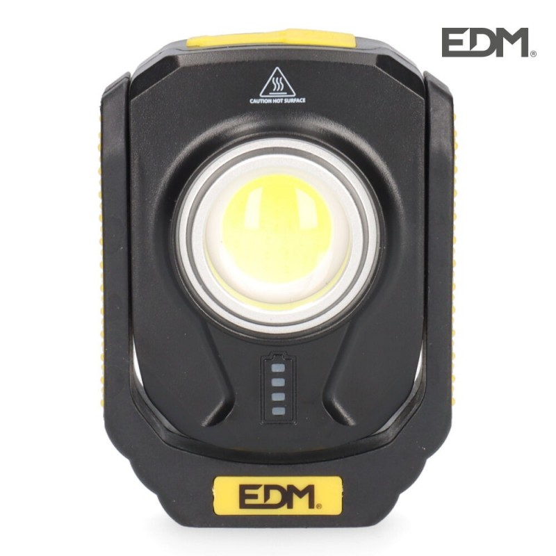 Linterna LED Recargable EDM – 10W, 900 Lúmenes | Compacta Y Potente Para Camping O Emergencias
