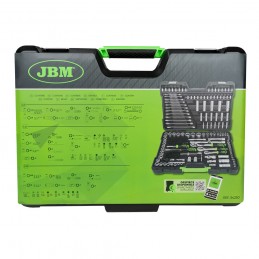 ESTUCHE MALETIN HERRAMIENTAS 216 PIEZAS CON VASOS 12 CARAS Y LLAVES CINCADO JBM 5