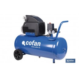 Compresor de Aire Lubricado 2 HP 8 Bar 50 Litros Cofan Modelo HAVA 2