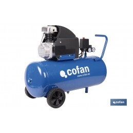 Compresor de Aire Lubricado 2 HP 8 Bar 50 Litros Cofan Modelo HAVA 3