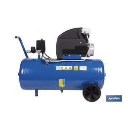 Compresor de Aire Lubricado 2 HP 8 Bar 50 Litros Cofan Modelo HAVA 5