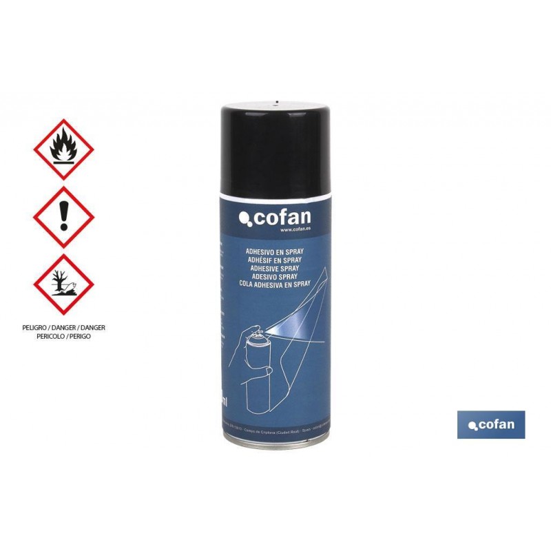 Adhesivo en Spray 400 ml COFAN pictogramas