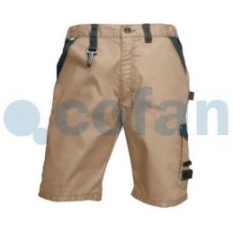 Bermudas Trabajo Multibolsillos Modelo Poulsen beige delante