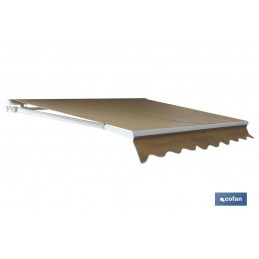 Toldo Plegable con Motor Eléctrico 4*3 Metros Cofan Marrón